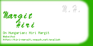 margit hiri business card